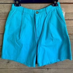 Pierre Cardin Pleated Teal Shorts Sz8 NWT